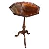 Image 1 : Mahogany Tripod Wine Table with Scalloped Pie Crust Top