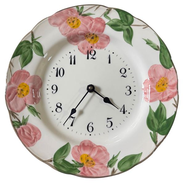 Franciscan Desert Rose Hand-Painted Wall Clock