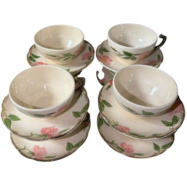 Franciscan Desert Rose Cup & Saucer Sets (8 sets)