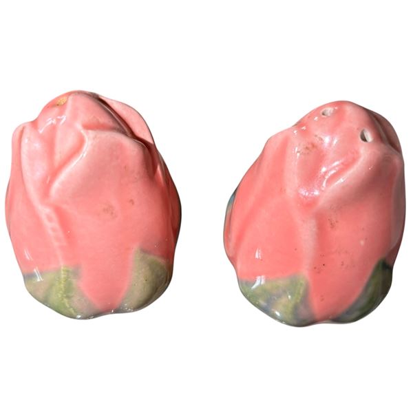 Franciscan Desert Rose Rosebud-Form Figural Vases, Pair (2 pcs)