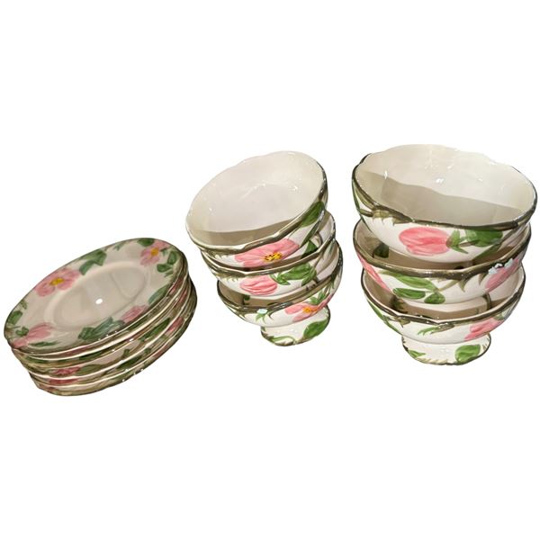 Franciscan Desert Rose Footed Dessert/Compote Bowls, Set