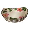 Image 4 : Franciscan Desert Rose 7-Pc Servingware Lot: Relish Dish, Coupe Bowls (4), Oval Bowls (2)