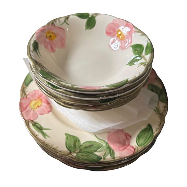 Franciscan Desert Rose Bread Plates & Fruit Bowls, Grouping