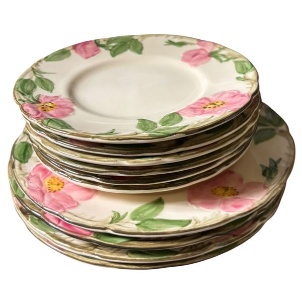 Franciscan Desert Rose Salad/Dinner Plates, Large Stack
