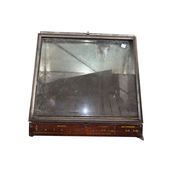 Antique Glazed Display/Storage Case with Divided Compartments (Parts/Repair)
