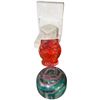 Image 1 : Amberina Glass Owl Figurine & Art Glass Swirl Paperweight