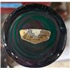 Image 2 : Amberina Glass Owl Figurine & Art Glass Swirl Paperweight