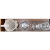 Image 2 : Frosted Milk Glass Vase & Crystal Candlesticks (4 pcs)
