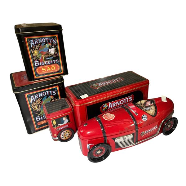 Arnottâ€™s Biscuit Tins & Tin Toy Cars, Assortment (4+ pcs)