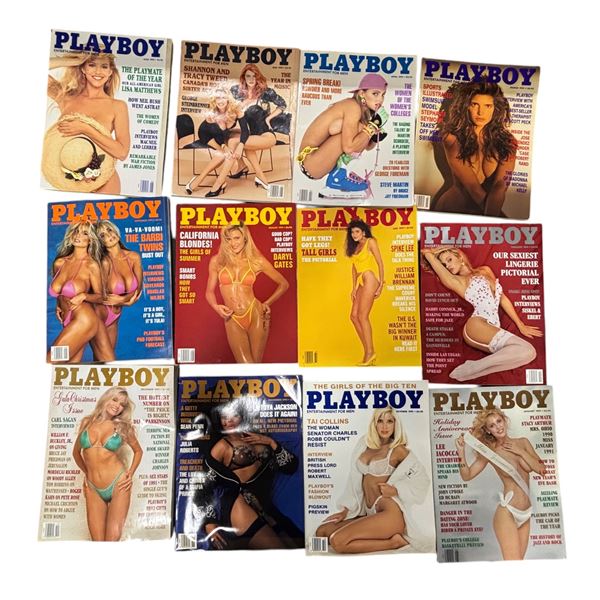 Collection of Playboy Magazines "1991" Group Lot