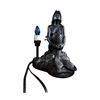 Image 1 : Black mermaid figurine/lamp base with a blue bulb