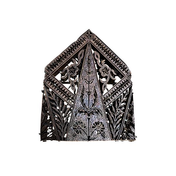 Antique Wood/Metal Printing Block or Textile Stamp