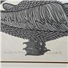 Image 2 : Signed Jacques Hnizdovsky & Numbered Pelican Woodcut Print, 1966, 39/150, Framed (24x20)