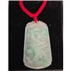 Image 2 : Good Luck Jade Jadeite Dragon Pendant - 1" x 1.75" long