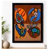 Image 1 : Paul Johnny, Four-Panel Woodland Style Animal Painting (Bear Paw, Eagle, Loon, Moose)