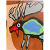 Image 3 : Paul Johnny, Four-Panel Woodland Style Animal Painting (Bear Paw, Eagle, Loon, Moose)