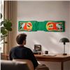 Image 1 : Paul Johnny, Green Felt Appliqué Scarf with Bird and Feather Motifs