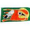 Image 3 : Paul Johnny, Green Felt Appliqué Scarf with Bird and Feather Motifs