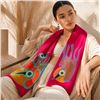 Image 1 : Paul Johnny, Red Felt Appliqué Scarf, Woodland Style Bird Design