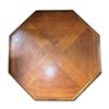 Image 3 : Octagonal Wood Side Table with Parquet Top, 25.5" dia x 20"H
