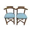 Image 1 : Gangso Mobler Swedish Dining Chairs, Set of 2 (Teal Upholstered Seats) RV: $536