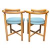 Image 3 : Gangso Mobler Swedish Dining Chairs, Set of 2 (Teal Upholstered Seats) RV: $536