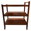 Image 3 : Mid-Century Teak 3-Tier Rolling Bar Cart/Trolley, 28â€L x 19â€D x 28.5â[x=#8364/