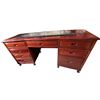 Image 1 : Large Brown Executive Double-Pedestal Desk, Approx. H31" x W65" x D27"