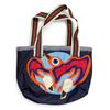 Image 2 : Paul Johnny, Denim Tote Bag with Felt Applique Bird Design