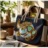 Image 1 : Paul Johnny, Denim Tote Bag with Felt Appliqué Moose Design
