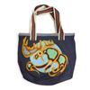 Image 2 : Paul Johnny, Denim Tote Bag with Felt Appliqué Moose Design