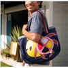 Image 1 : Paul Johnny, Denim Tote Bag with Felt Appliqué Turtle Design