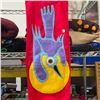 Image 2 : Paul Johnny, Felt Appliqué Scarf Woodland Style Bird Design (Red)