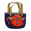 Image 2 : Paul Johnny, Denim Tote Bag with Abstract Bird Applique