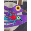 Image 3 : Paul Johnny, Denim Tote Bag with Purple Abstract Bird Applique