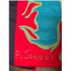 Image 3 : Paul Johnny, Red Felt Appliqué Scarf with Moose Figures
