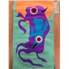 Image 3 : Paul Johnny, Green Felt Appliqué Scarf with Abstract Figures
