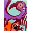 Image 3 : Paul Johnny, Framed Pink Artwork with Abstract Animal Figure