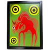 Image 2 : Paul Johnny, Framed Black Artwork with Red Abstract Animal Figure