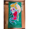 Image 2 : Paul Johnny, Green Felt Applique Wall Hanging with Abstract Bird Figures