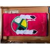 Image 2 : Paul Johnny, Red Felt Appliqué Scarf with Medicine Wheel Motifs