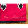 Image 3 : Paul Johnny, Red Felt Appliqué Scarf with Medicine Wheel Motifs