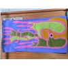 Image 2 : Paul Johnny, Purple Felt Appliqué Scarf with Abstract Figures