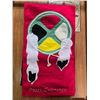Image 2 : Paul Johnny, Red Felt Appliqué Scarf with Medicine Wheel and Abstract Figures