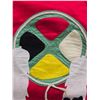 Image 4 : Paul Johnny, Red Felt Appliqué Scarf with Medicine Wheel and Abstract Figures
