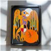 Image 1 : Paul Johnny, Black Felt Applique Wall Hanging with Abstract Bird Figure