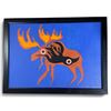 Image 2 : Paul Johnny, Framed Artwork Raven Inside Moose Figure