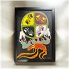 Image 1 : Paul Johnny, Framed Artwork with Moose Figure