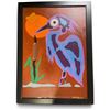 Image 2 : Paul Johnny, Framed Artwork with Blue Heron Figure