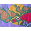 Image 4 : Paul Johnny, Purple Felt Appliqué Scarf with Abstract Moose Figures
